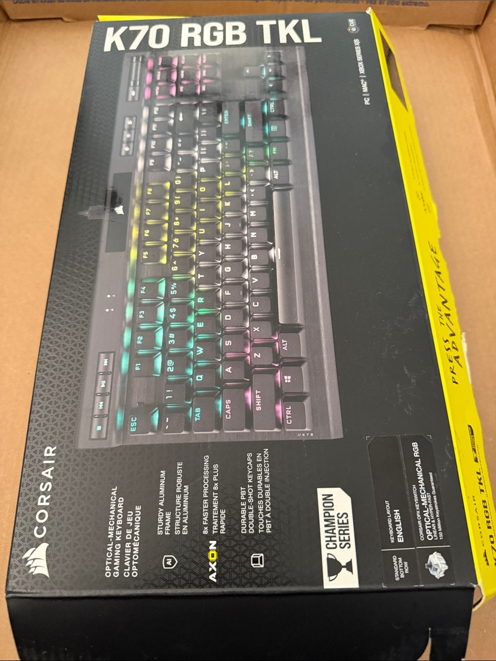Corsair K70 RGB TKL Mechanical Gaming Keyboard - Black with RGB Lighting